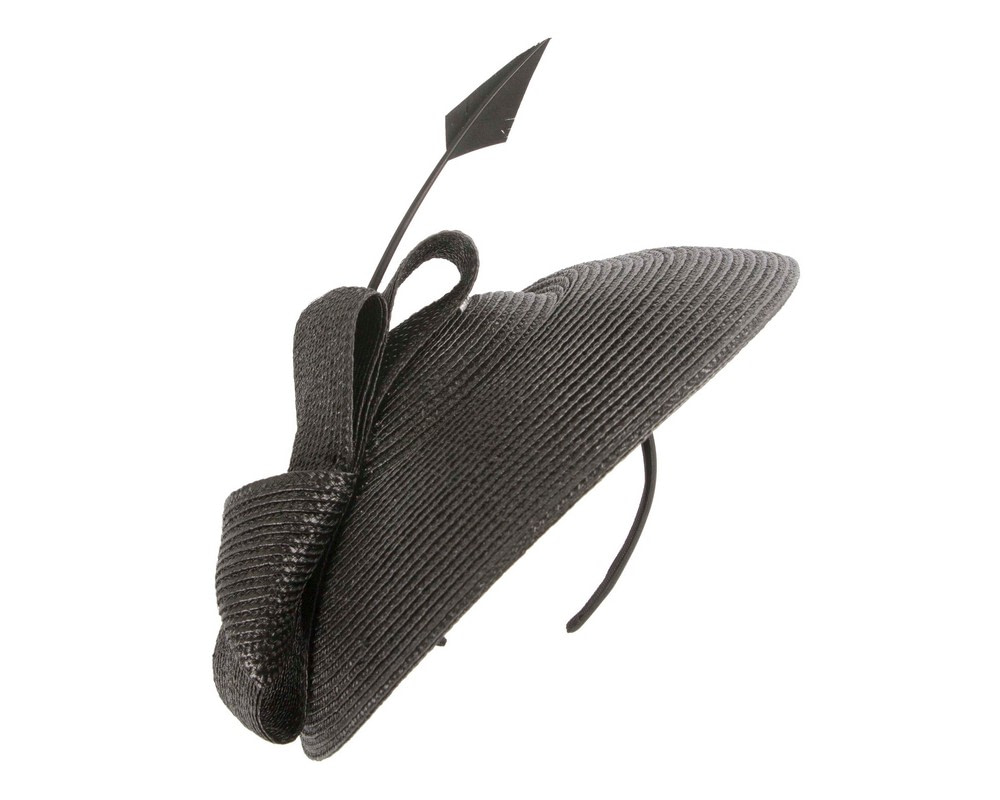 Black "saucer" fascinator hat by Max Alexander - Hats From OZ Black "saucer" fascinator hat by Max Alexander - Image 2