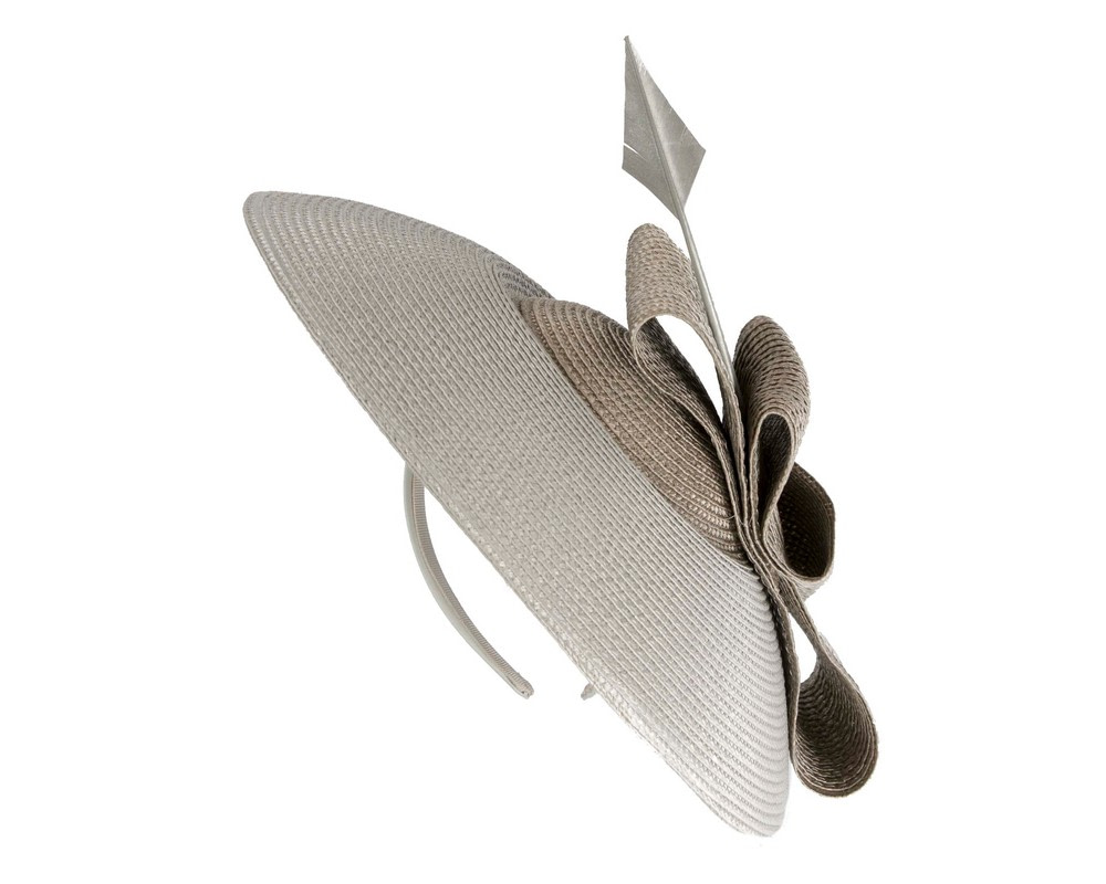 Silver "saucer" fascinator hat by Max Alexander - Hats From OZ Silver "saucer" fascinator hat by Max Alexander - Image 6