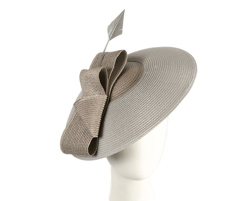 Silver "saucer" fascinator hat by Max Alexander - Hats From OZ