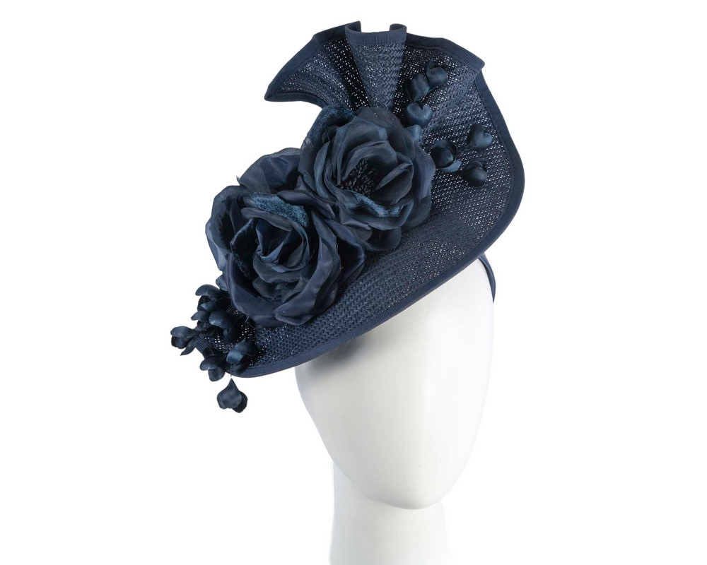 Navy racing fascinator by Fillies Collection - Hats From OZ
