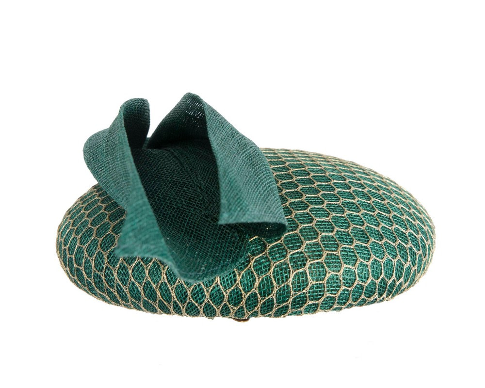 Green and gold pillbox fascinator by BELIEVERA - Hats From OZ Green and gold pillbox fascinator by BELIEVERA - Image 3