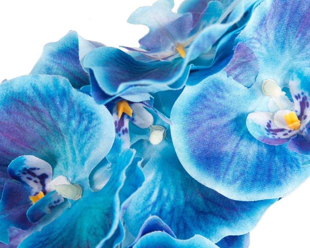 Bespoke royal blue orchid flower headband by Fillies Collection - Hats From OZ Bespoke royal blue orchid flower headband by Fillies Collection - Image 3