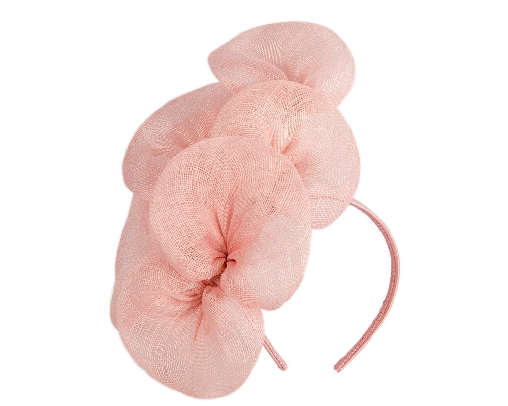 Large pink sinamay flower fascinator by Max Alexander - Hats From OZ Large pink sinamay flower fascinator by Max Alexander - Image 2