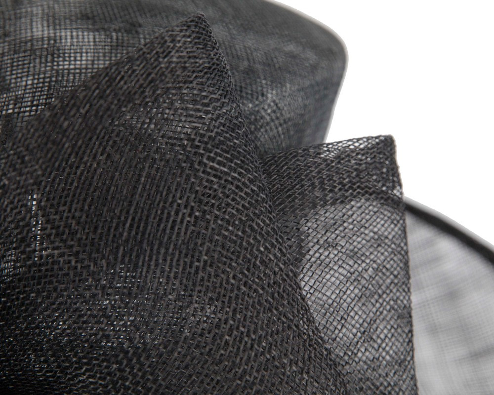 Black sinamay hat with large bow by Max Alexander - Hats From OZ Black sinamay hat with large bow by Max Alexander - Image 5