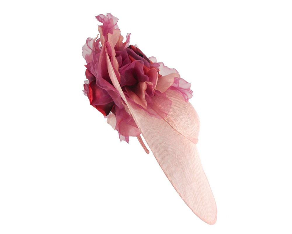 Large pink & wine racing fascinator hat by Fillies Collection - Hats From OZ Large pink & wine racing fascinator hat by Fillies Collection - Image 2