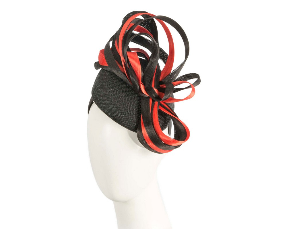 Exclusive black & orange pillbox fascinator by Fillies Collection - Hats From OZ