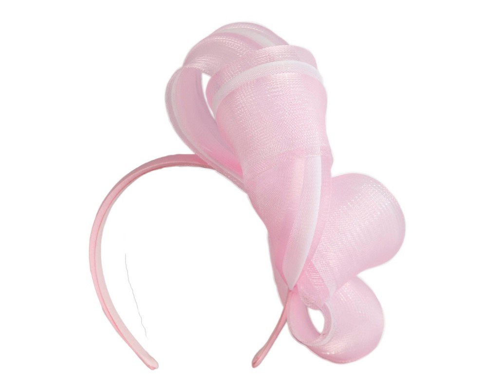 Pink crinoline bow fascinator by Fillies Collection - Hats From OZ Pink crinoline bow fascinator by Fillies Collection - Image 4