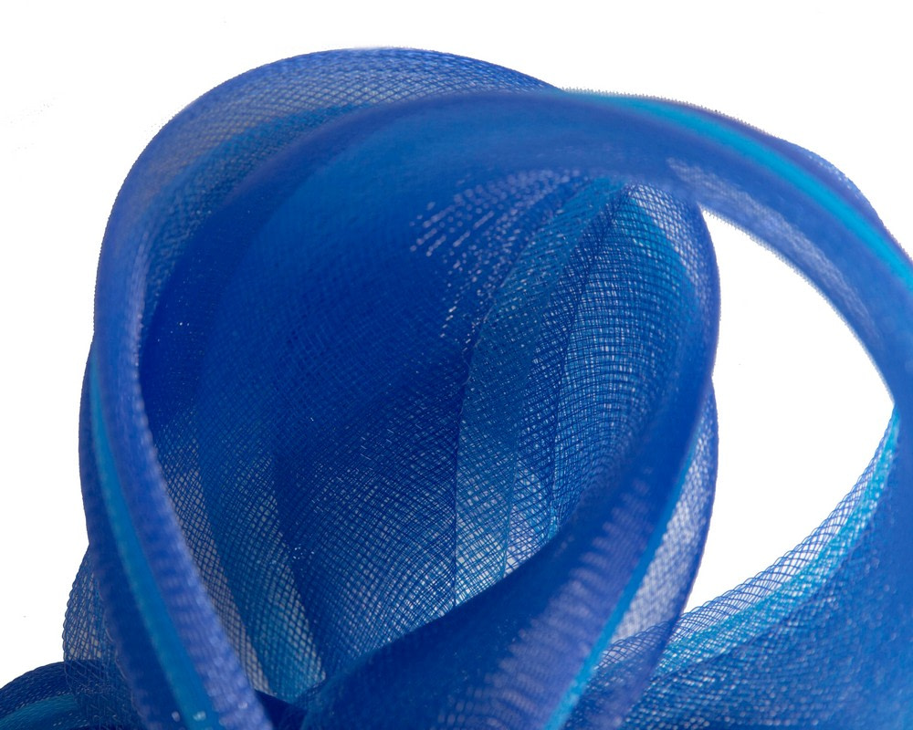 Blue crinoline bow fascinator by Fillies Collection - Hats From OZ Blue crinoline bow fascinator by Fillies Collection - Image 3