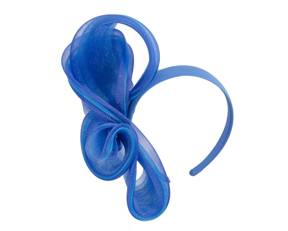 Blue crinoline bow fascinator by Fillies Collection - Hats From OZ Blue crinoline bow fascinator by Fillies Collection - Image 2