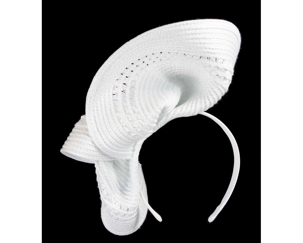 Large white fascinator with orchids by Cupids Millinery - Hats From OZ Large white fascinator with orchids by Cupids Millinery - Image 4