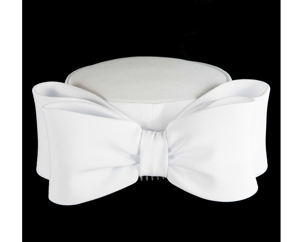 Exclusive large white pillbox hat by Cupids Millinery - Hats From OZ Exclusive large white pillbox hat by Cupids Millinery - Image 7