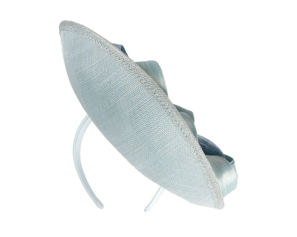 Large light blue sinamay fascinator by Max Alexander - Hats From OZ Large light blue sinamay fascinator by Max Alexander - Image 5