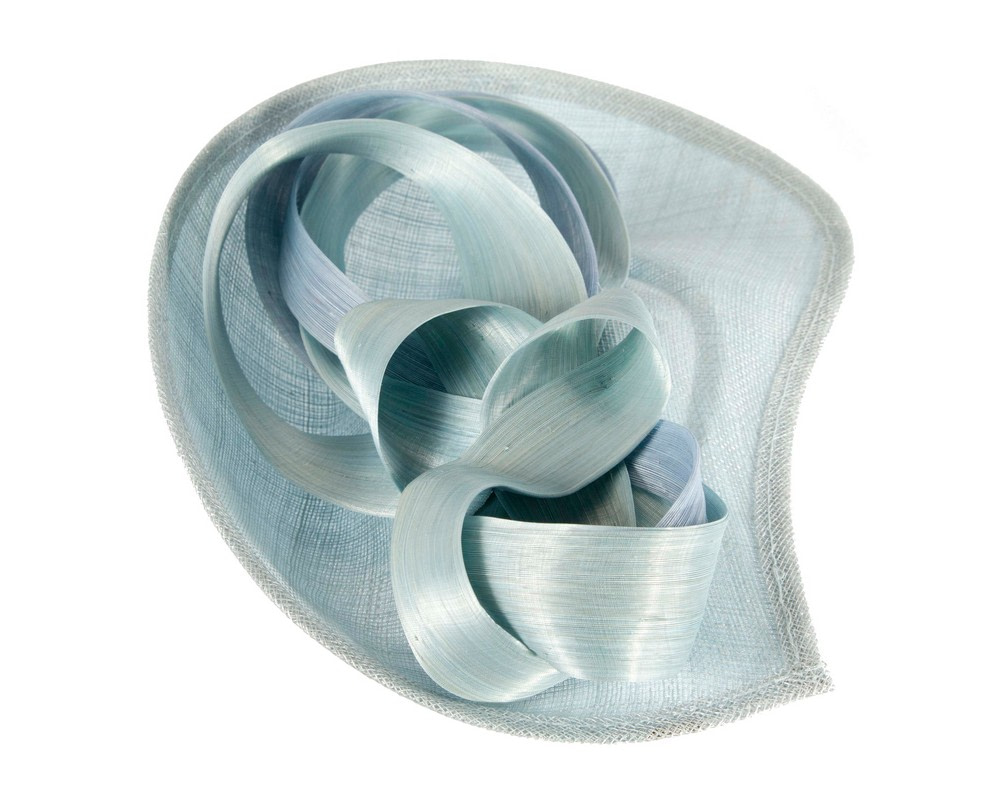 Large light blue sinamay fascinator by Max Alexander - Hats From OZ Large light blue sinamay fascinator by Max Alexander - Image 3