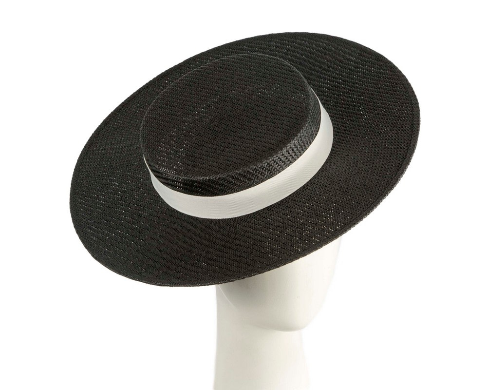 Black & white boater hat by Max Alexander - Hats From OZ