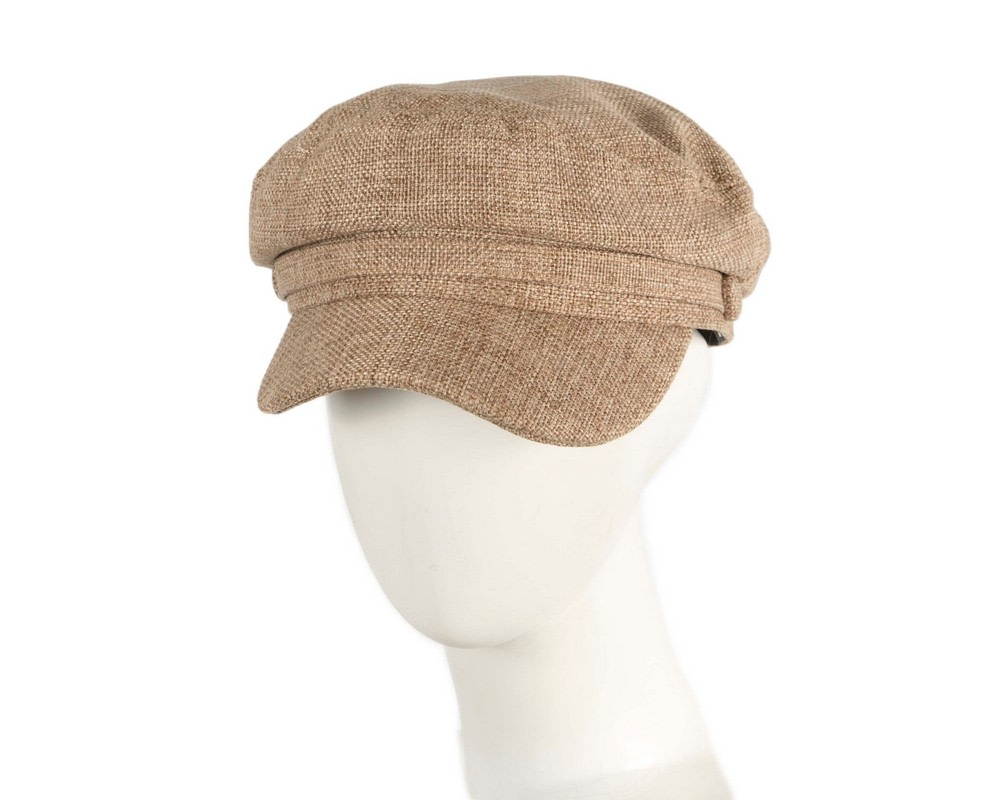 Beige casual newsboy cap by Max Alexander - Hats From OZ