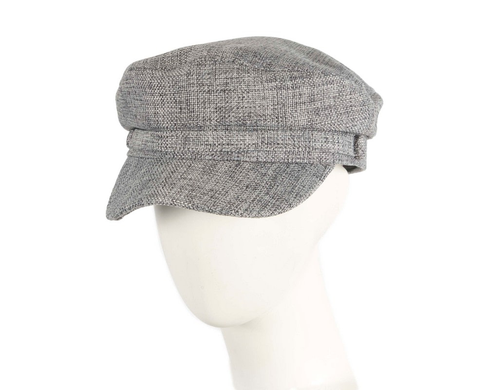 Grey casual newsboy cap by Max Alexander - Hats From OZ