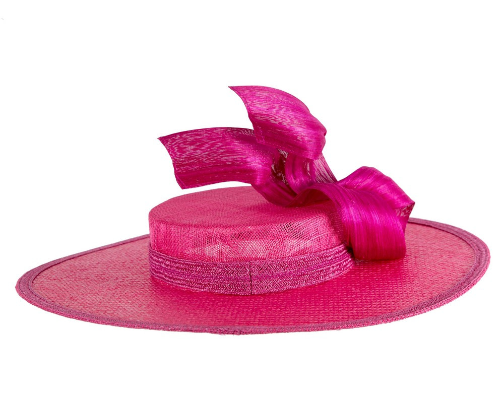Exclusive fuchsia boater hat by Believera - Hats From OZ Exclusive fuchsia boater hat by Believera - Image 6
