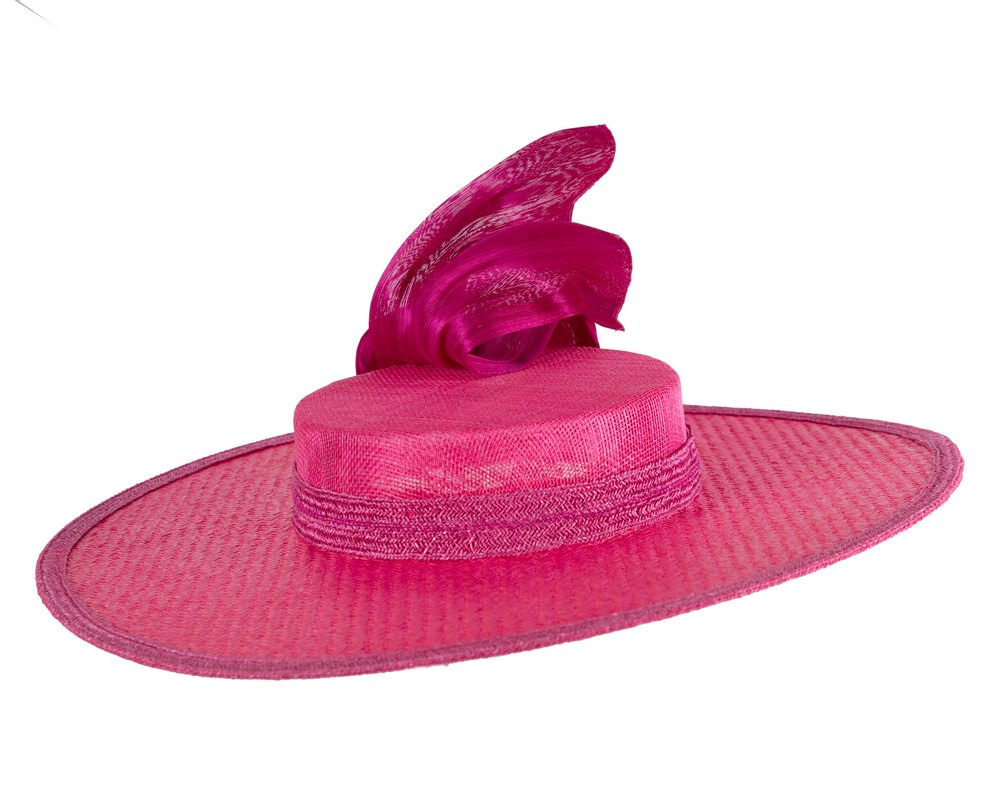 Exclusive fuchsia boater hat by Believera - Hats From OZ Exclusive fuchsia boater hat by Believera - Image 4