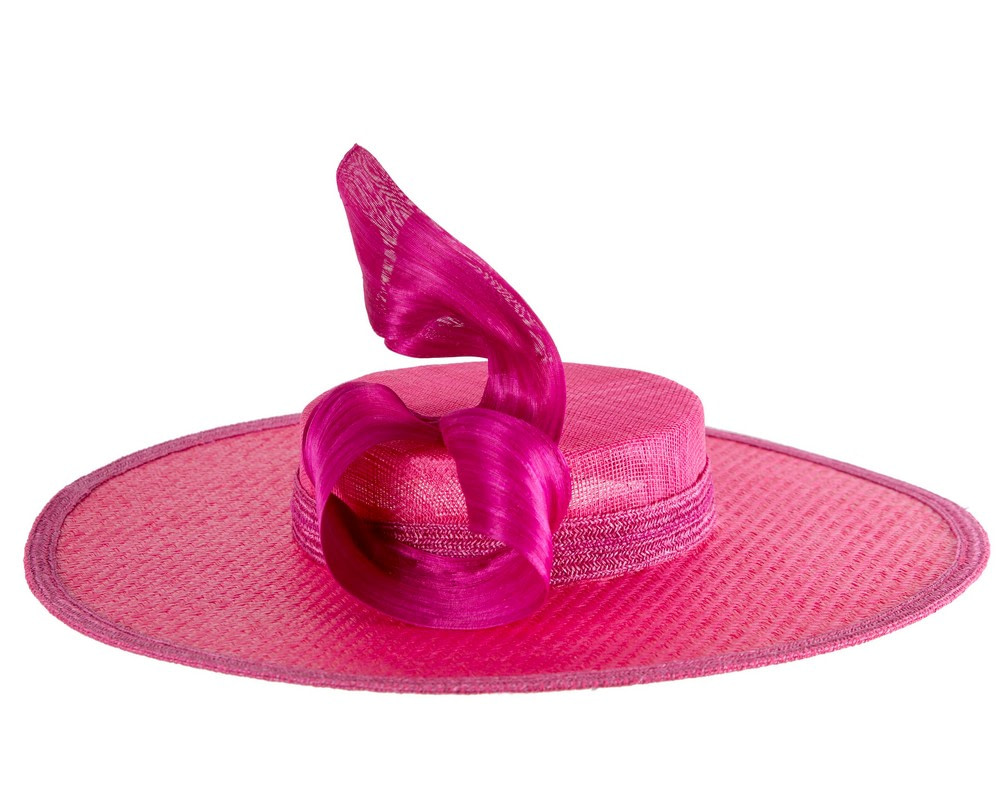 Exclusive fuchsia boater hat by Believera - Hats From OZ Exclusive fuchsia boater hat by Believera - Image 3