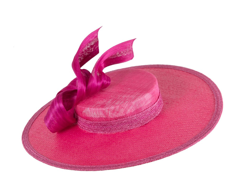 Exclusive fuchsia boater hat by Believera - Hats From OZ Exclusive fuchsia boater hat by Believera - Image 2