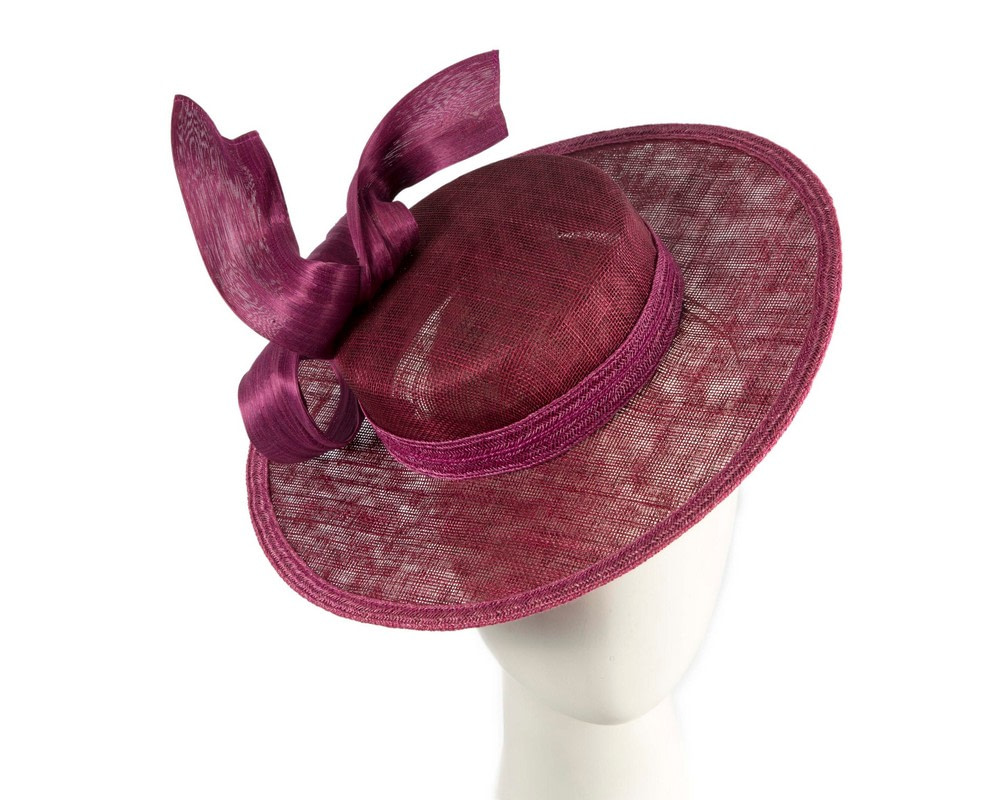 Exclusive magenta boater hat by Believera - Hats From OZ Exclusive magenta boater hat by Believera