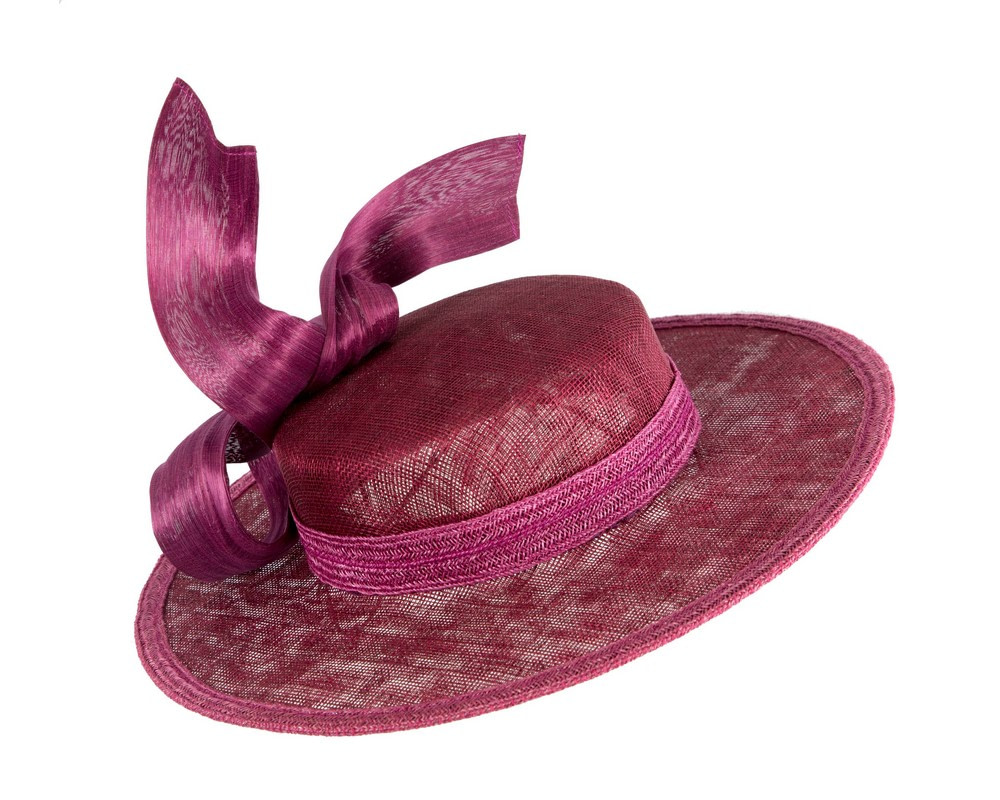 Exclusive magenta boater hat by Believera - Hats From OZ Exclusive magenta boater hat by Believera - Image 2