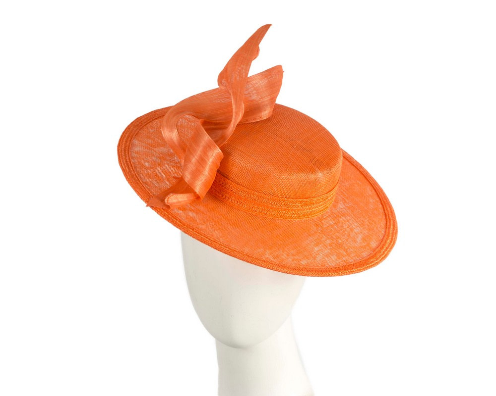 Exclusive orange boater hat by Believera - Hats From OZ | V31OR Exclusive orange boater hat by Believera - Hats From OZ