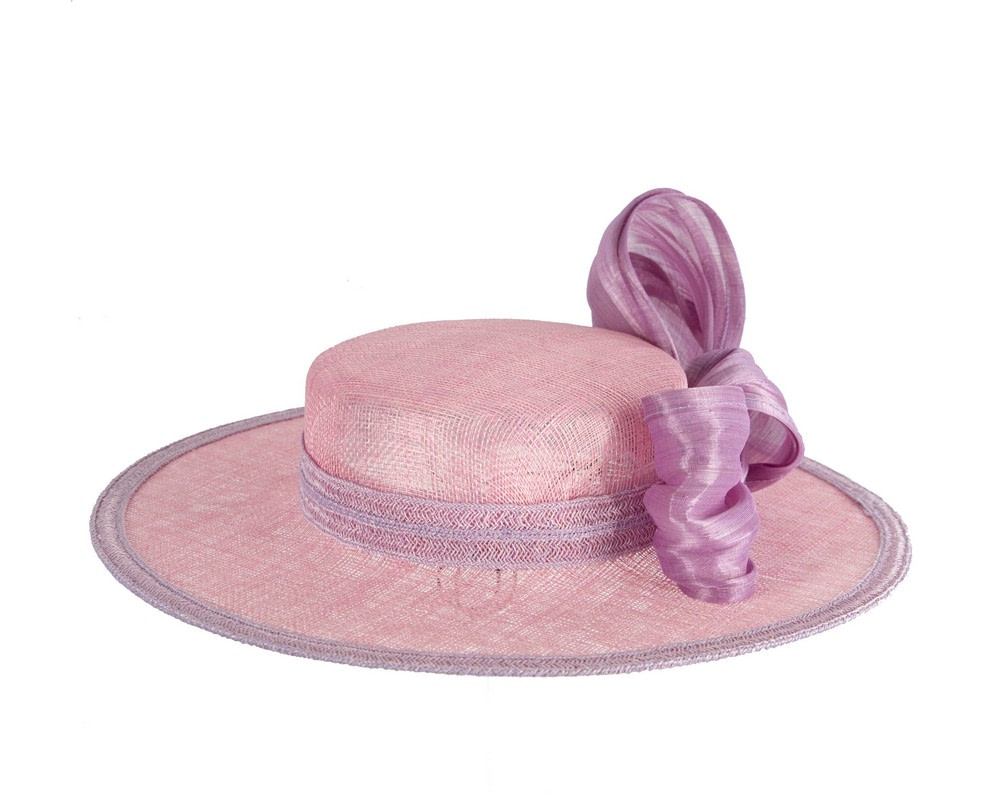 Exclusive pink & lilac boater hat by Believera - Hats From OZ Exclusive pink & lilac boater hat by Believera - Image 4