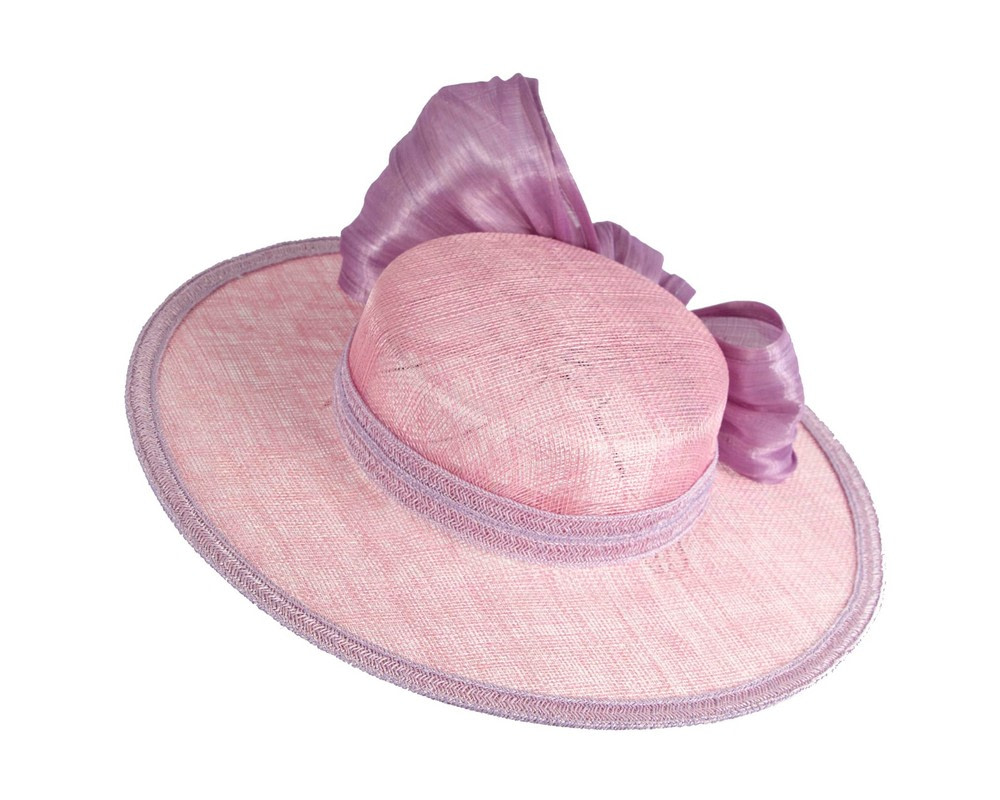 Exclusive pink & lilac boater hat by Believera - Hats From OZ Exclusive pink & lilac boater hat by Believera - Image 2