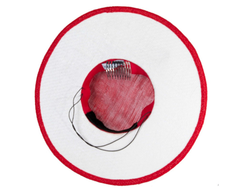 Exclusive white & red boater hat by Believera - Hats From OZ Exclusive white & red boater hat by Believera - Image 5