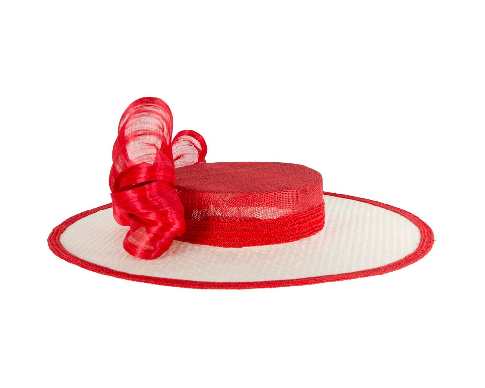 Exclusive white & red boater hat by Believera - Hats From OZ Exclusive white & red boater hat by Believera - Image 4