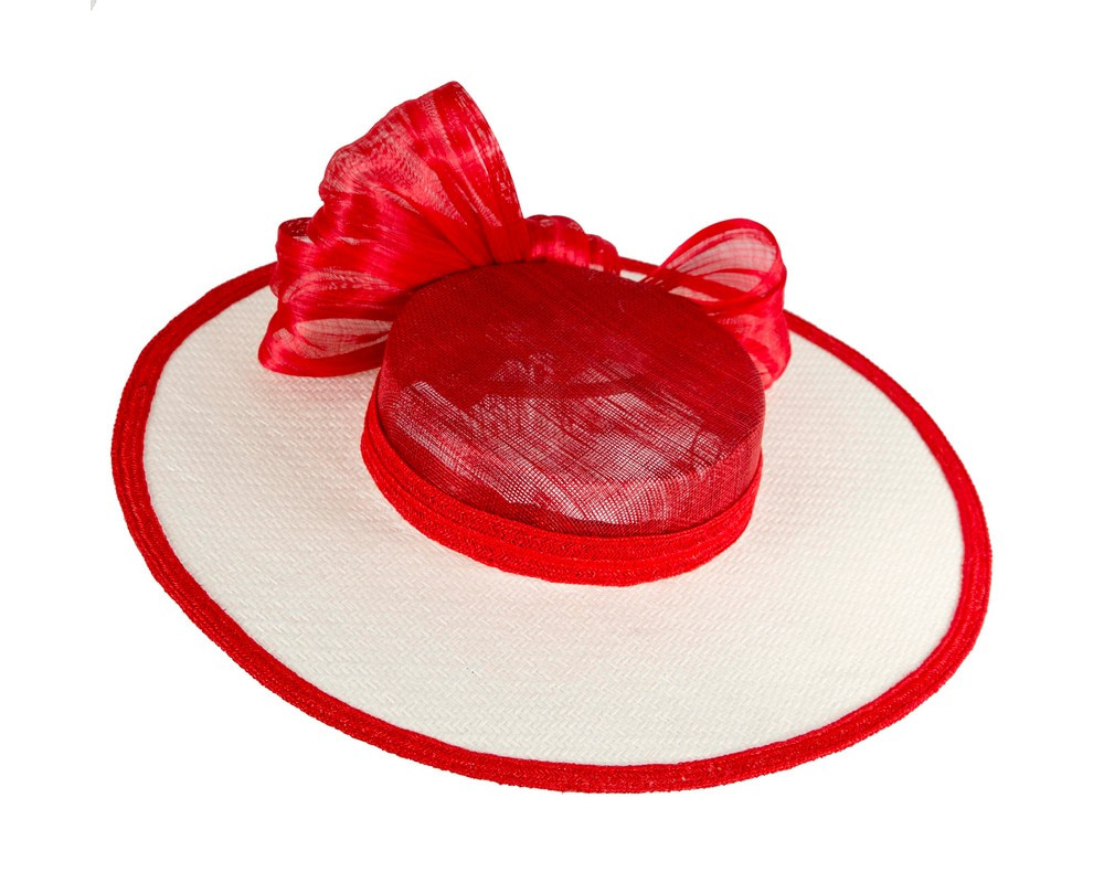 Exclusive white & red boater hat by Believera - Hats From OZ Exclusive white & red boater hat by Believera - Image 2