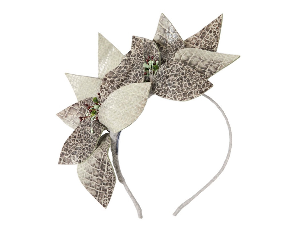 Leather flower headband by BELIEVERA - Hats From OZ Leather flower headband by BELIEVERA - Image 2