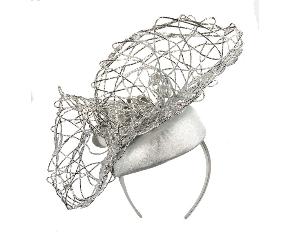 Exclusive silver pillbox fascinator by Cupids Millinery - Hats From OZ Exclusive silver pillbox fascinator by Cupids Millinery - Image 6