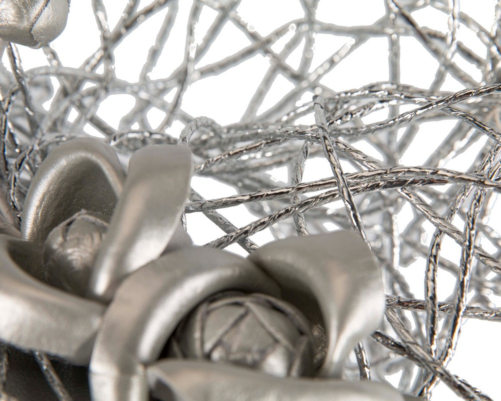 Exclusive silver pillbox fascinator by Cupids Millinery - Hats From OZ Exclusive silver pillbox fascinator by Cupids Millinery - Image 5