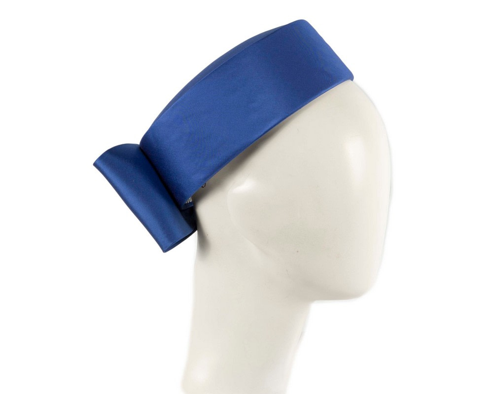Exclusive large royal blue pillbox hat by Cupids Millinery - Hats From OZ | H5025RB Exclusive large royal blue pillbox hat by Cupids Millinery - Hats From OZ