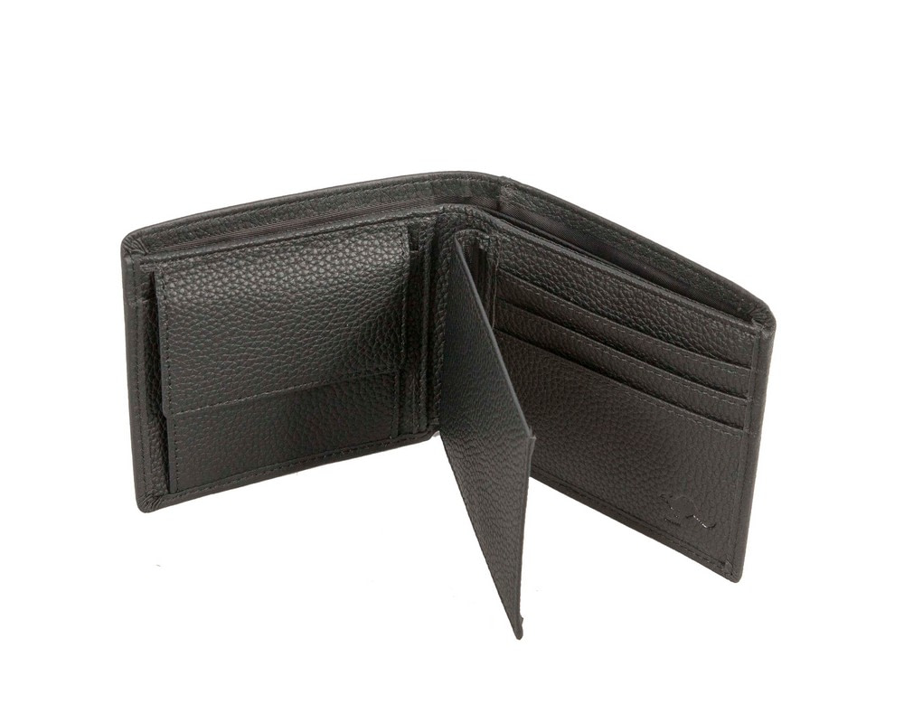 Black Kangaroo Leather Mens Wallet Two Fold - Hats From OZ | 5786B Black Kangaroo Leather Mens Wallet Two Fold - Hats From OZ