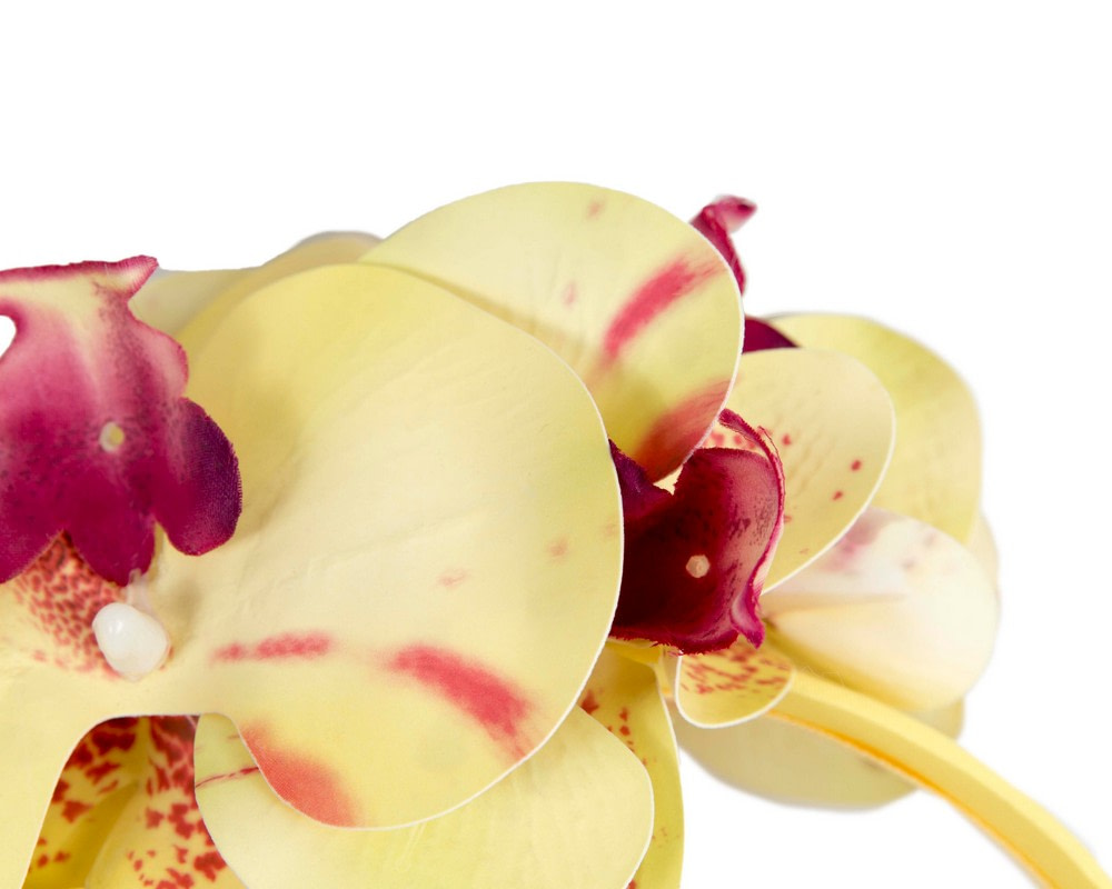 Bespoke light yellow orchid flower headband by Fillies Collection - Hats From OZ Bespoke light yellow orchid flower headband by Fillies Collection - Image 3