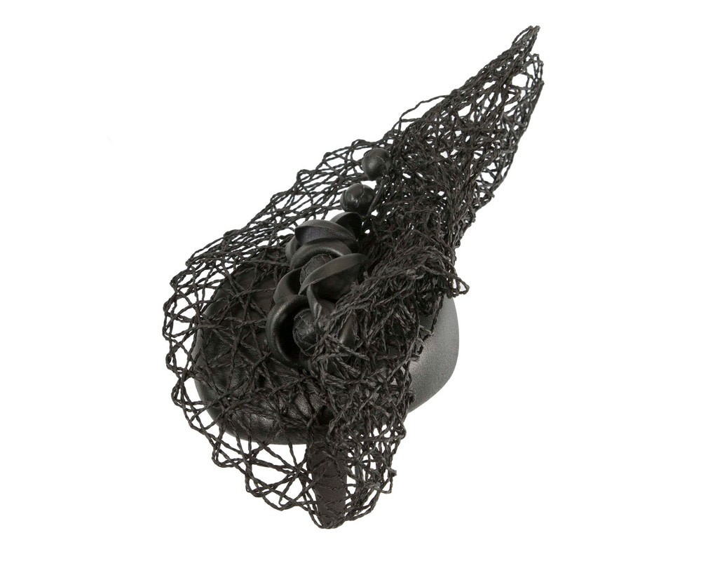 Exclusive black pillbox fascinator by Cupids Millinery - Hats From OZ Exclusive black pillbox fascinator by Cupids Millinery - Image 4