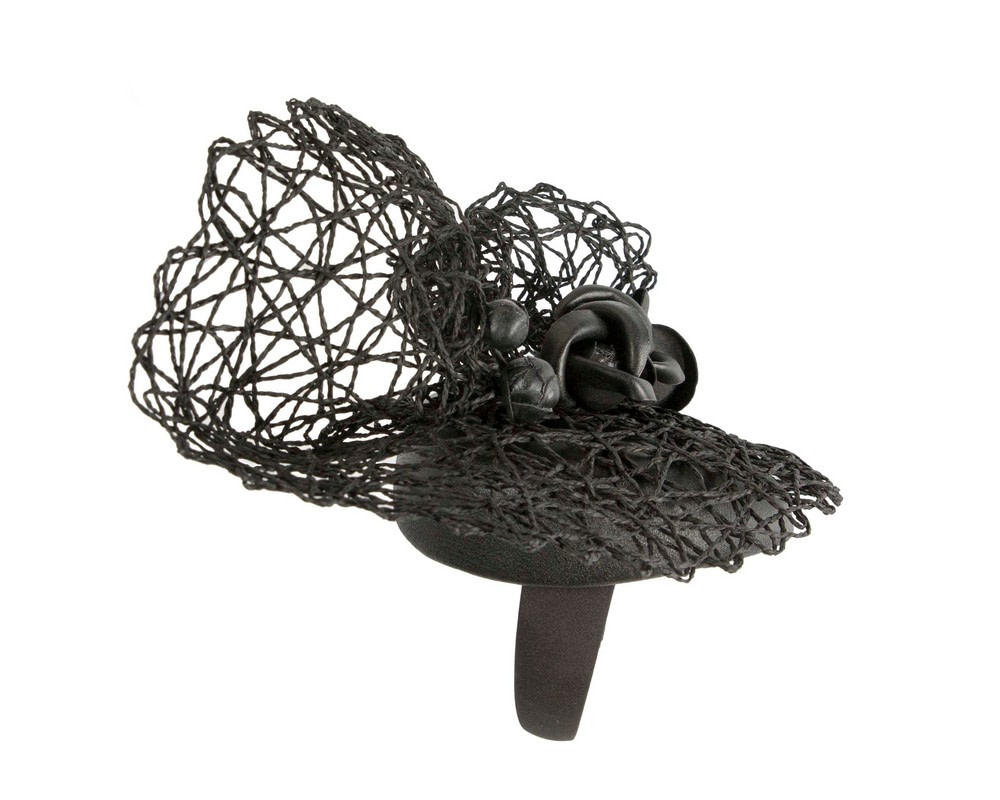 Exclusive black pillbox fascinator by Cupids Millinery - Hats From OZ Exclusive black pillbox fascinator by Cupids Millinery - Image 3