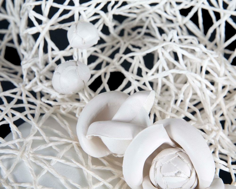 Exclusive white pillbox fascinator by Cupids Millinery - Hats From OZ Exclusive white pillbox fascinator by Cupids Millinery - Image 5