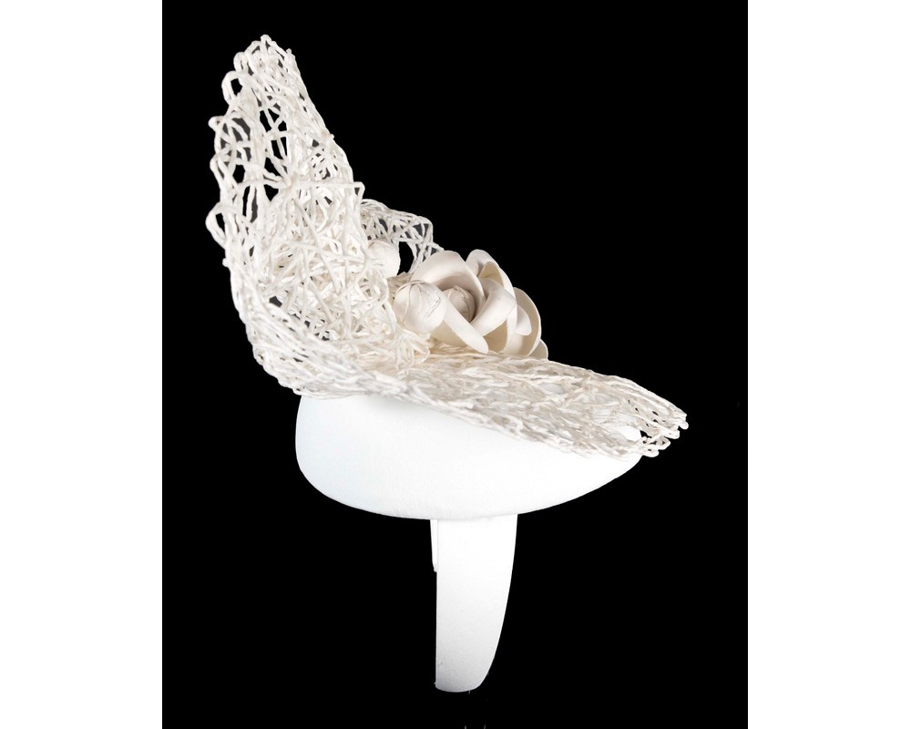 Exclusive white pillbox fascinator by Cupids Millinery - Hats From OZ Exclusive white pillbox fascinator by Cupids Millinery - Image 3