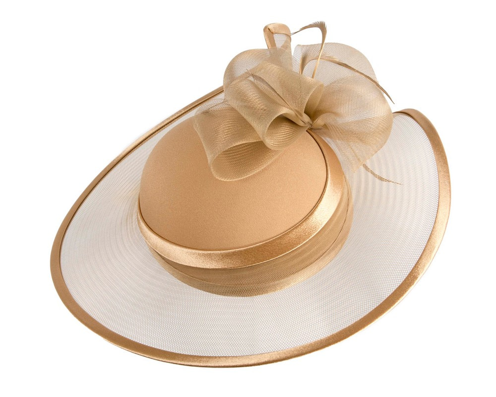 Gold Mother of the Bride Wedding Hat custom made to order - Hats From OZ Gold Mother of the Bride Wedding Hat custom made to order - Image 4