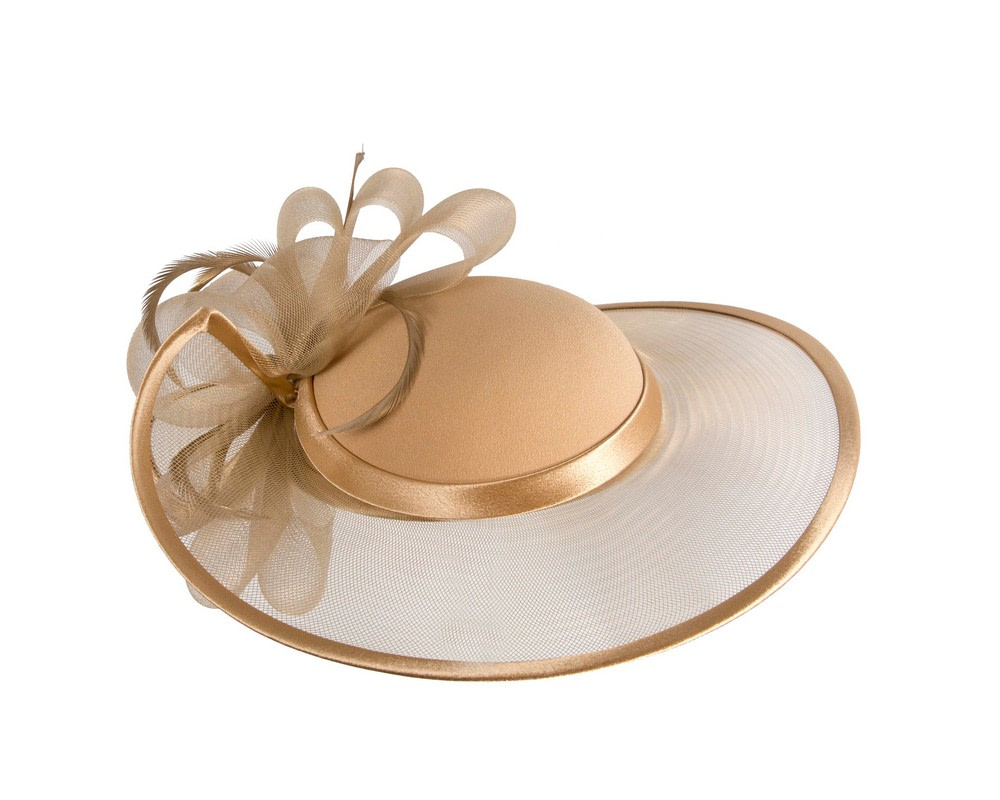 Gold Mother of the Bride Wedding Hat custom made to order - Hats From OZ Gold Mother of the Bride Wedding Hat custom made to order - Image 3