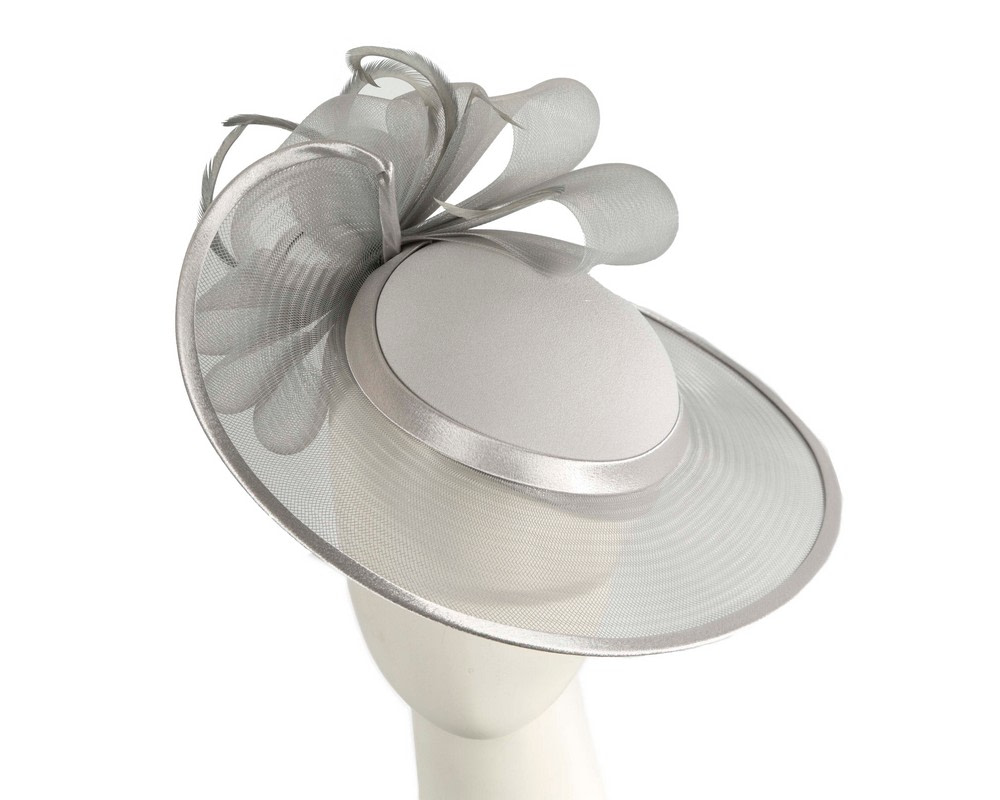 Silver Mother of the Bride Wedding Hat custom made to order - Hats From OZ | H835S Silver Mother of the Bride Wedding Hat custom made to order - Hats From OZ