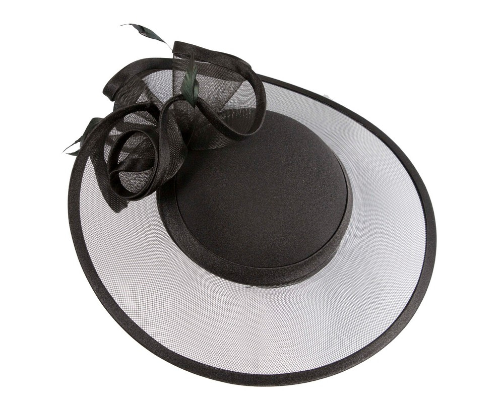 Black Mother of the Bride Wedding Hat - Hats From OZ Black Mother of the Bride Wedding Hat - Image 2