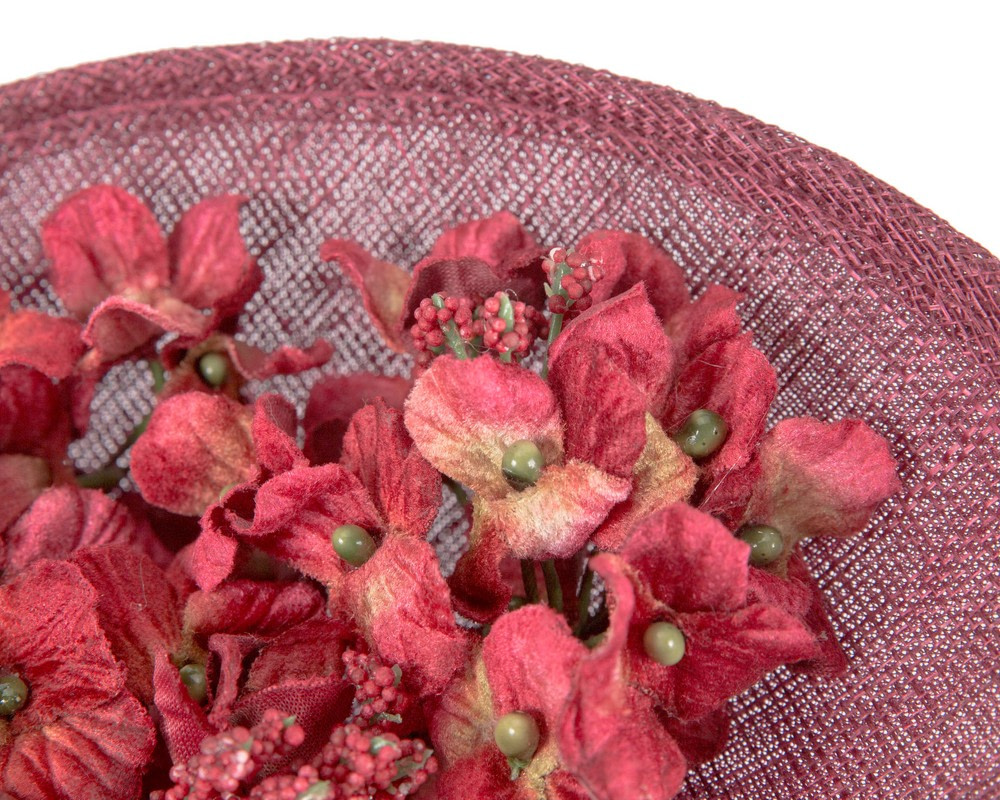 Large wine-colored fascinator by Max Alexander - Hats From OZ Large wine-colored fascinator by Max Alexander - Image 5