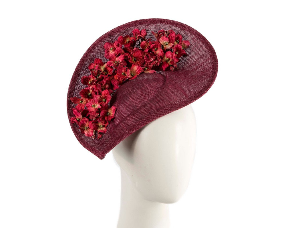 Large wine-colored fascinator by Max Alexander - Hats From OZ | MA906W Large wine-colored fascinator by Max Alexander - Hats From OZ