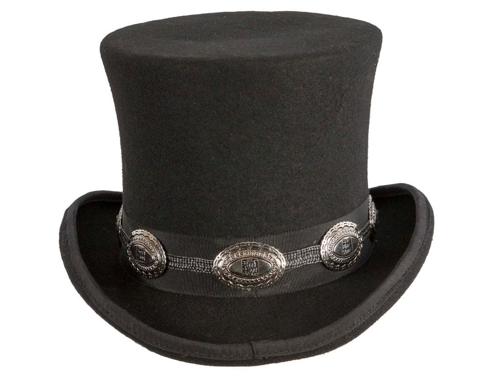 Black Slash Felt Top Hat - Hats From OZ Black Slash Felt Top Hat - Image 5