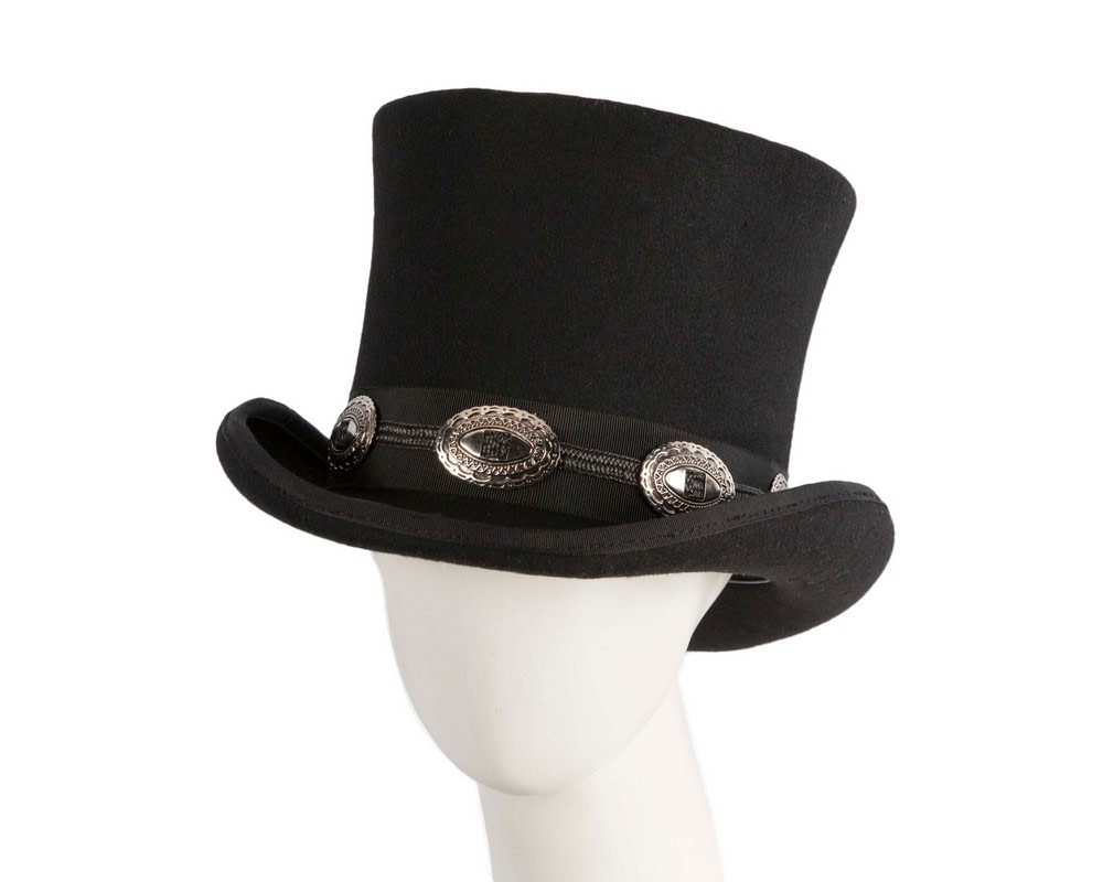 Black Slash Felt Top Hat - Hats From OZ Black Slash Felt Top Hat